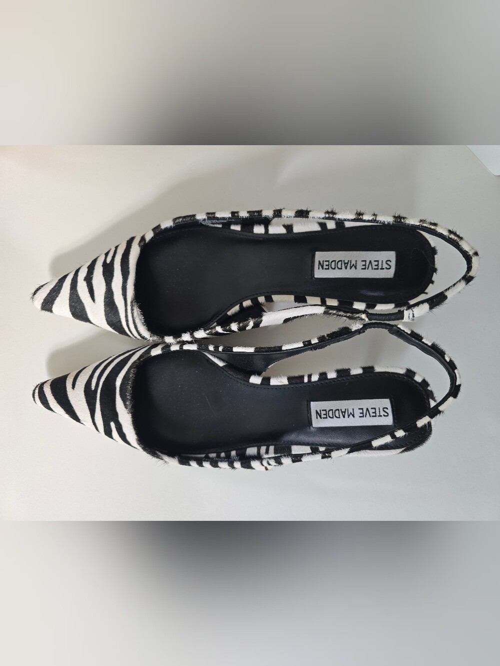 Steve Madden Zebra Slingback Kitten Heels Size 8.5